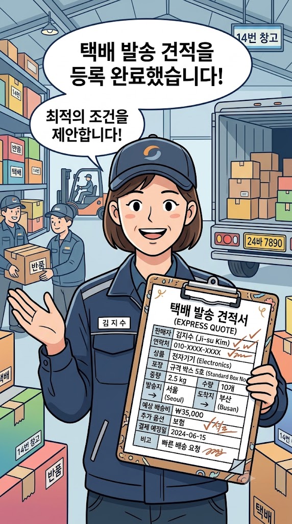 택배 발송 입찰 견적